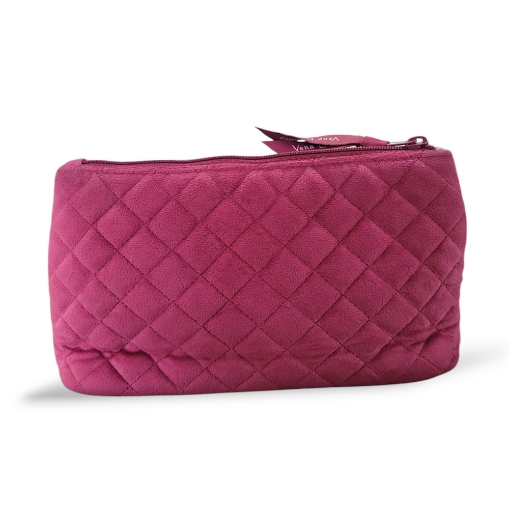Vera Bradley Majestic Magenta Velvet Compact Organizer Cosmetic Bag - Picture 5 of 10